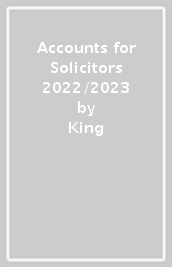 Accounts for Solicitors 2022/2023