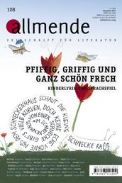 Allmende 108  Zeitschrift für Literatur