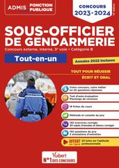 Concours Sous-officier de gendarmerie - Catégorie B - Tout-en-un - 20 tutos offerts