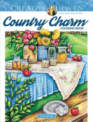 Creative Haven Country Charm Coloring Book - Teresa Goodridge