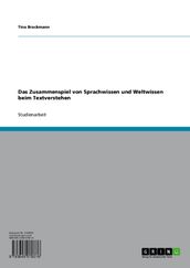 Das Zusammenspiel von Sprachwissen und Weltwissen beim Textverstehen