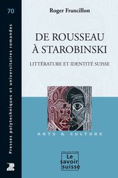 De Rousseau à Starobinski