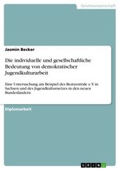 Die individuelle und gesellschaftliche Bedeutung von demokratischer Jugendkulturarbeit