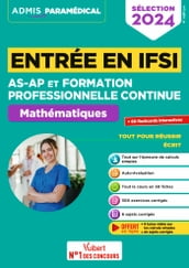 Entrée en IFSI Pour les AS-AP et formation professionnelle continue (FPC) - Mathématiques - 8 tutos offerts