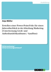 Erstellen einer Power-Point-Folie für einen Jahresüberblick in der Abteilung Marketing (Unterweisung Groß- und Außenhandelskaufmann / -kauffrau)