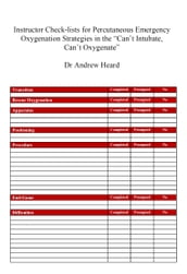 Instructor Check-lists for Percutaneous Emergency Oxygenation Strategies in the 