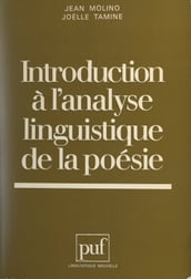 Introduction à l analyse linguistique de la poésie