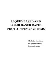 LIQUID-BASED AND SOLID BASED RAPID PROTOTYPING SYSTEMS