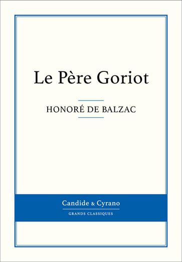 Le Père Goriot - Honoré de Balzac