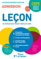 Leçon - Le manuel pour réussir l épreuve orale - CRPE 2023-2024