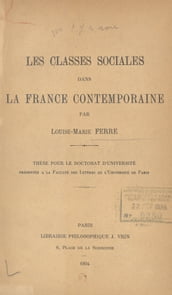 Les classes sociales dans la France contemporaine