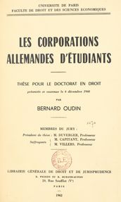 Les corporations allemandes d étudiants