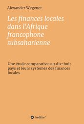 Les finances locales dans l Afrique francophone subsaharienne