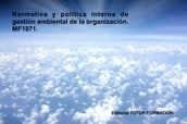 Normativa y política interna de gestión ambiental de la Organización. MF1971