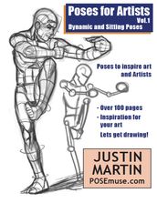Poses for Artists Volume 1: Dynamic and Sitting Poses