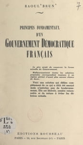 Principes fondamentaux d un gouvernement démocratique français