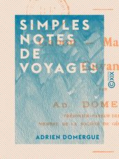 Simples notes de voyages