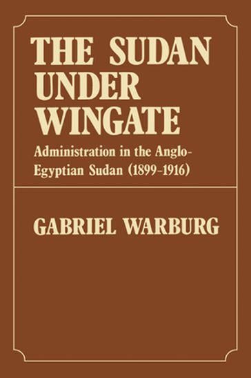 Sudan Under Wingate - Gabriel Warburg