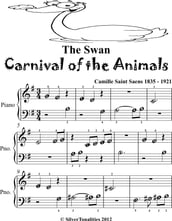 The Swan Carnival of the Animals Beginner Piano Sheet Music Tadpole Edition