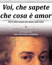 Voi, che sapete che cosa è amor Pure sheet music for piano and voice by Wolfgang Amadeus Mozart arranged by Lars Christian Lundholm