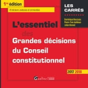 L essentiel des grandes décisions du Conseil constitutionnel 2017-2018