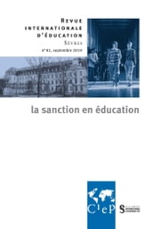 La sanction en éducation - Revue internationale d éducation sèvres 81 - Ebook