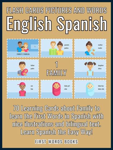 1 - Family - Flash Cards Pictures and Words English Spanish - First Words Books