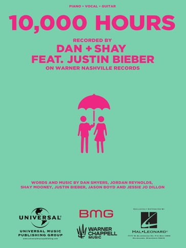 10,000 Hours (Sheet Music) - DAN + SHAY - Justin Bieber