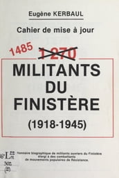 1485 militants du Finistère, 1918-1945