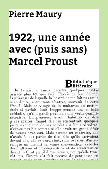 1922, une année avec (puis sans) Marcel Proust - Pierre Maury