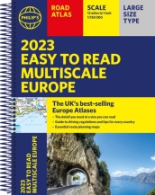 2023 Philip s Easy to Read Multiscale Road Atlas Europe