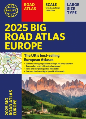 2025 Philip's Big Road Atlas of Europe - Philip
