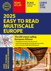2025 Philip s Easy to Read Multiscale Road Atlas of Europe