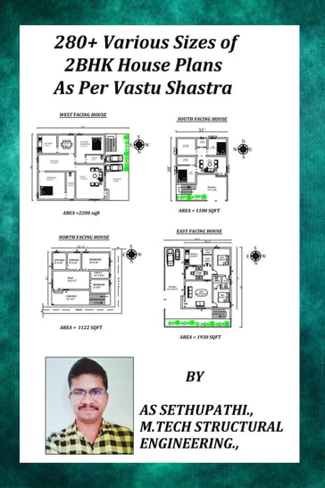 280+ Various Sizes of 2BHK House Plans As Per Vastu Shastra - A S SETHU PATHI