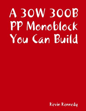 A 30W 300B PP Monoblock You Can Build - Kevin Kennedy
