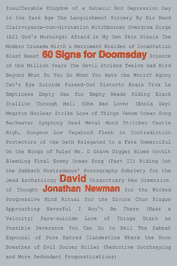 60 Signs for Doomsday - David Newman