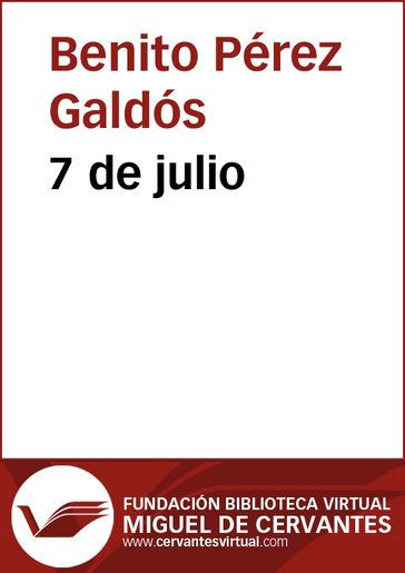 7 de julio - Benito Pérez Galdós