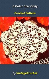 8 Point Star Doily Vintage Crochet Pattern eBook