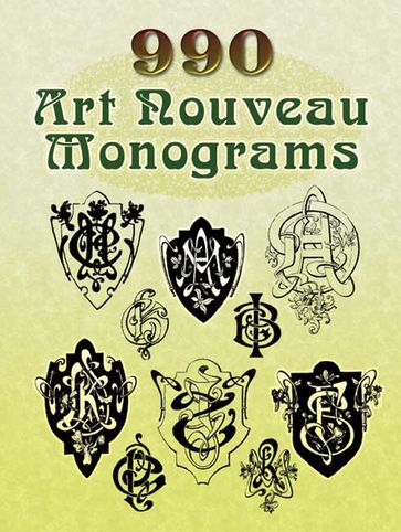 990 Art Nouveau Monograms - Dover