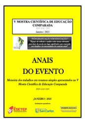 ANAIS DO EVENTO Memórias dos trabalhos em resumos simples apresentados na V Mostra Científica de E