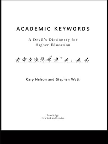 Academic Keywords - Cary Nelson - Stephen Watt