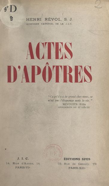 Actes d'Apôtres - Henri Révol