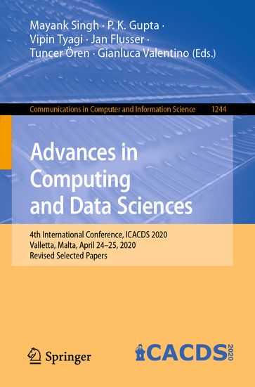 Advances in Computing and Data Sciences