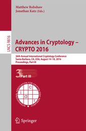 Advances in Cryptology  CRYPTO 2016