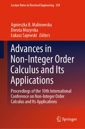 Advances in Non-Integer Order Calculus and Its Applications