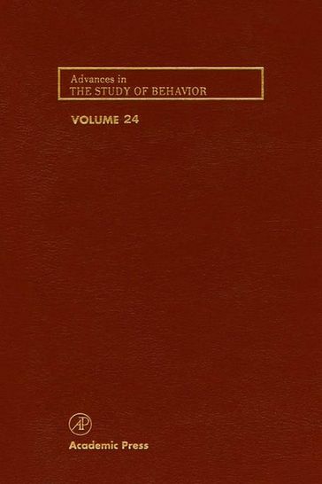 Advances in the Study of Behavior - Manfred Milinski - Peter J.B. Slater - Jay S. Rosenblatt - Charles T. Snowdon