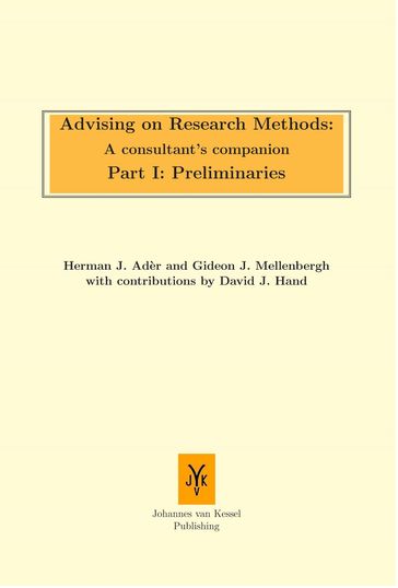 Advising on research methods: A consultant's companion - David J. Hand - Gideon J. Mellenbergh - Herman J. Adèr