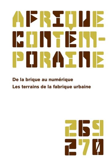 Afrique contemporaine n° 269-270 - Collectif