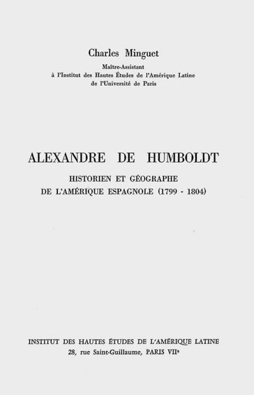 Alexandre de Humboldt - Charles Minguet