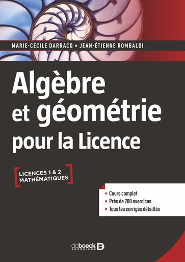 Algèbre et géométrie pour la Licence - Marie-Cécile Darracq - Jean-Étienne Rombaldi